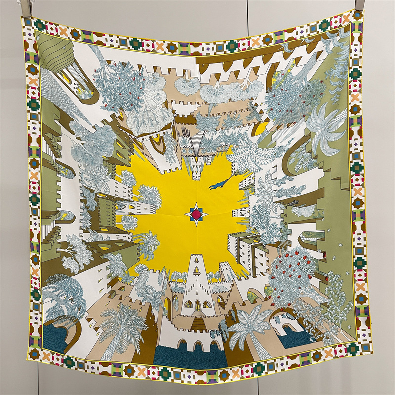 Luxury Bags And Accessories - Foulard Quadrato in Seta 90CM, Sciarpa
