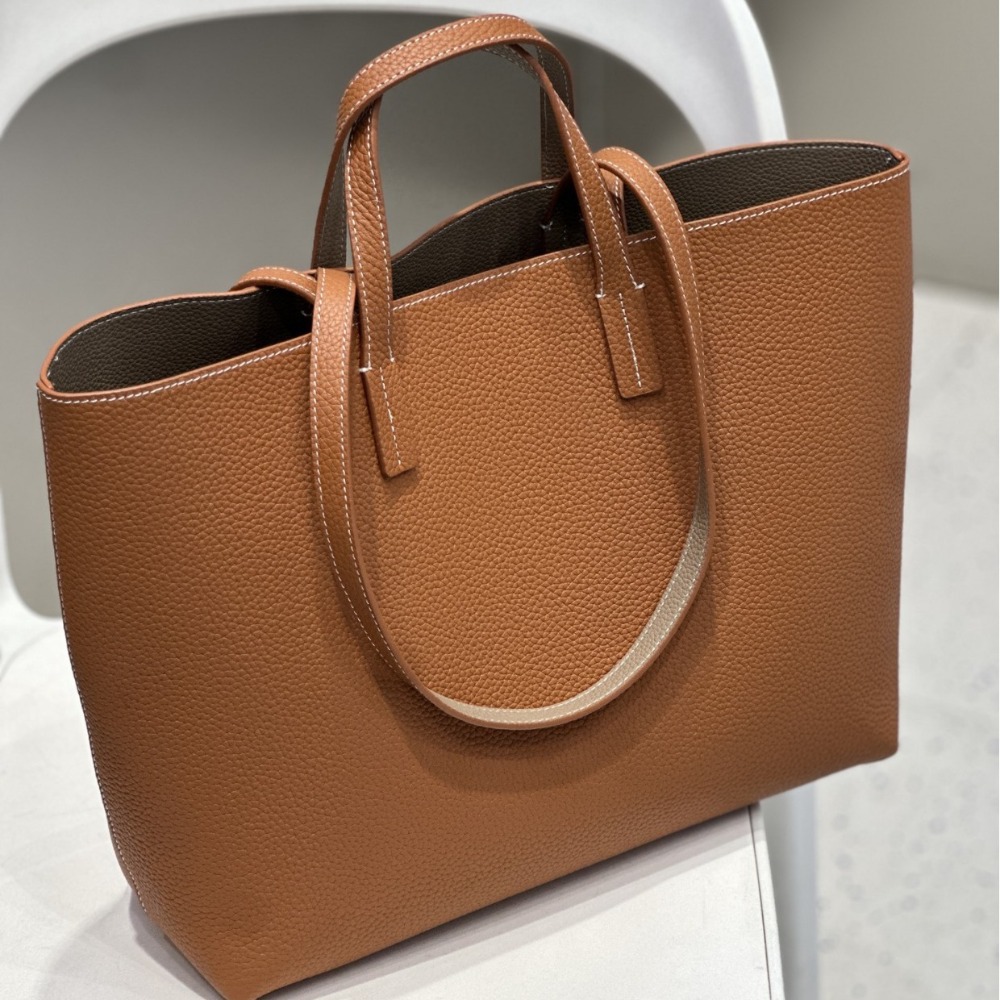 Quiet Luxury Bags Tote - Colori a Contrasto Interno ed Esterno,