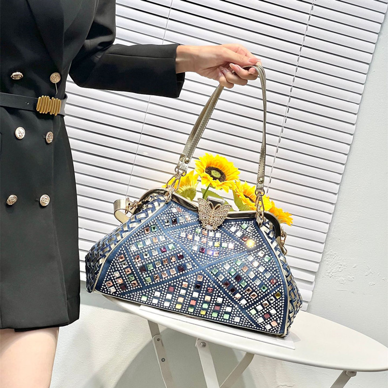 Luxury Bags Denim - Borsa a mano da donna di