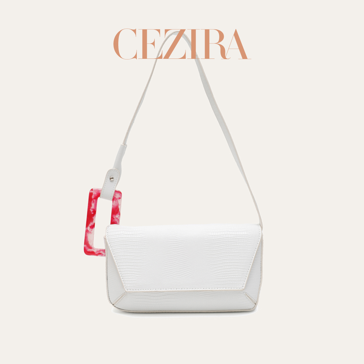 Luxury Bags Vegan Leather - Borsa a Tracolla Quadrata in Pelle