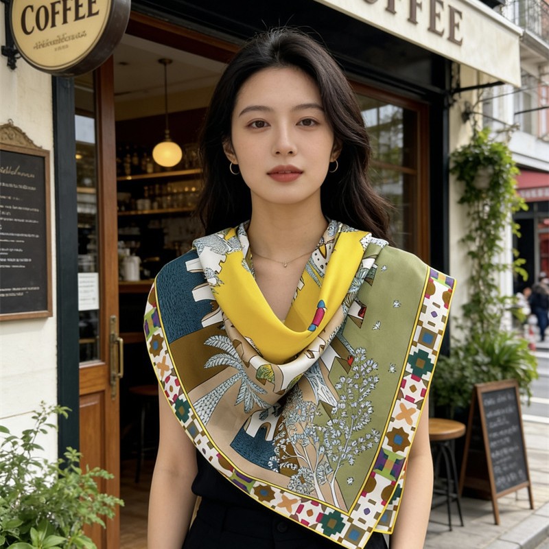 Foulard Quadrato in Seta 90CM, - Luxury Bags And Accessories recensione e prezzo