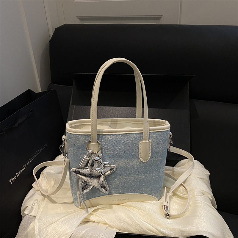 Borsa Shopper in Denim con Tra - Luxury Bags Denim recensione e prezzo